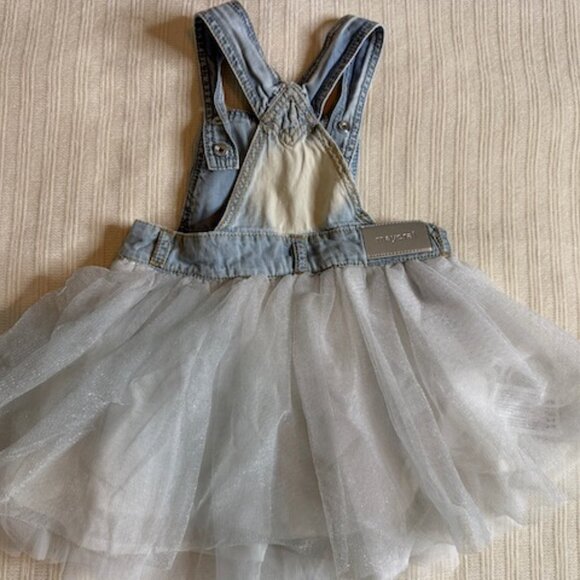 Mayoral 3-Piece Bundle | Embroidered Shirt  + 2 Jumper Dresses | 24M - Picture 7 of 13